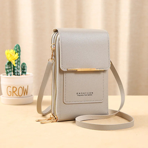 Women Crossbody Shoulder Bags <b>Wallets</b> Touch Screen Cell Phone Purse Soft Leather Strap Handbag for Female Luxury Messenger Bags - Product Image 6