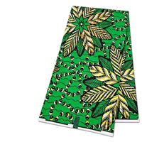 Nouvel Arrivage Vente en Gros Usine Tissu Tissé Biologique 100% Coton Imprimé Wax Africain Batik Ankara 6 Yards par Pièce pour l'Industrie de l'Habillement