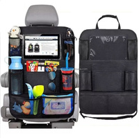 Organisateur de siège arrière de voiture en tissu Oxford imperméable avec support de tablette tactile, rangement fonctionnel, organisateur de rangement de voiture