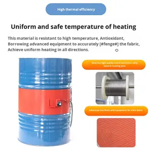 Courroie chauffante pour baril d'huile 200L Chauffe-tambour en résine chimique Réservoir de gaz liquéfié Courroie chauffante en caoutchouc de silicone - Product Image 5
