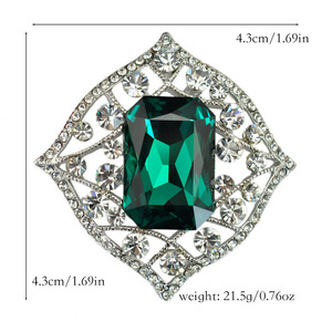 Broche de Flor Retro em Liga com Inlay de Strass para Mulheres, Presente para Casamento e Festa - Product Image 5