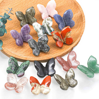 Vente en gros de sculptures de papillons en cristal naturel 3D gravées de la marque SJ - Sculptures de pierres précieuses de guérison tendance de la mode artisanale