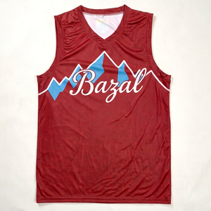 Uniforme de Baloncesto Sublimado Personalizado SIBRIN, Conjunto de Camiseta y Pantalones Cortos |   Diseña tu Propio Nombre y Número de Equipo |   100% Poliéster - Product Image 1