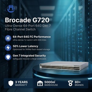 Switch de Fibra Óptica Brocade G720 Original de 24-64 Puertos, 64G Gen 7, 1U SFP-DD, SAN Autónomo, Switches de Red Gestionados para Centros de Datos - Product Image 1
