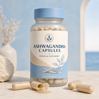 Capsules d'Ashwagandha à Marque Blanche, Supplément de Racine de Withania Somnifera, Formule Personnalisée, Fournisseur OEM en Gros