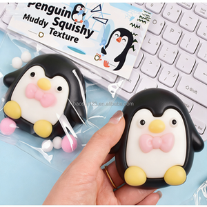 9cm TPR Cartoon Penguin <b>Squishy</b> Blind Box Slow Rising Stress Relief Fidget Toy With Mud Feeling Toy Solid No Liquid No Gel - Product Image 2