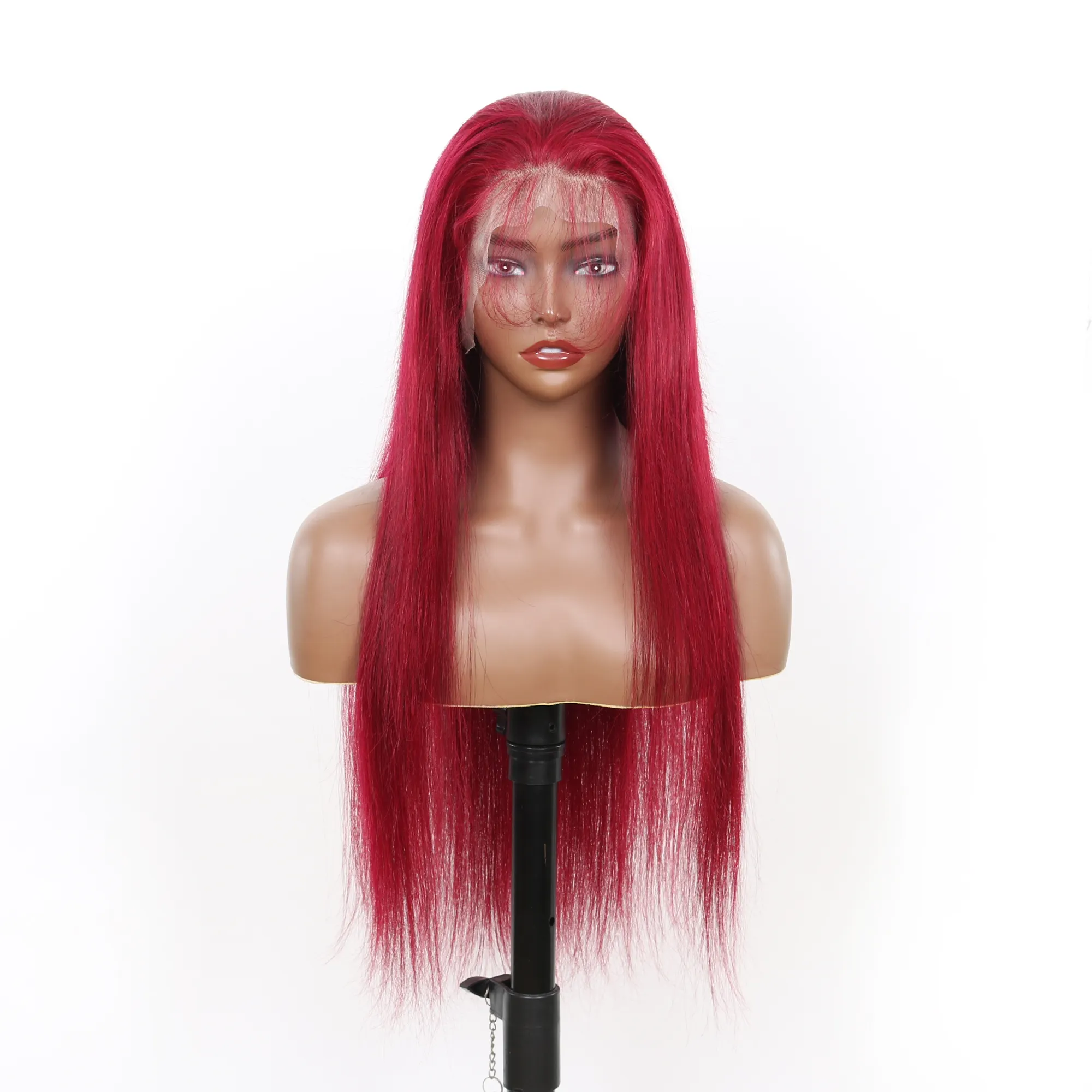 Prêt à Expédier 13*4 12 "à 32" Lace Front Perruque Brésilienne Remy Cheveux Humains Colorés Droite Lace Front Perruque