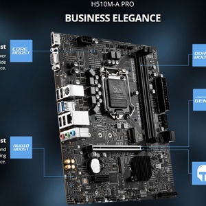 Carte mère MSI H510M-A PRO H510 DDR4 S-ATA 600 MicroATX Gen4 prise en charge du jeu de puces 64 bits Windows 10 - Product Image 6