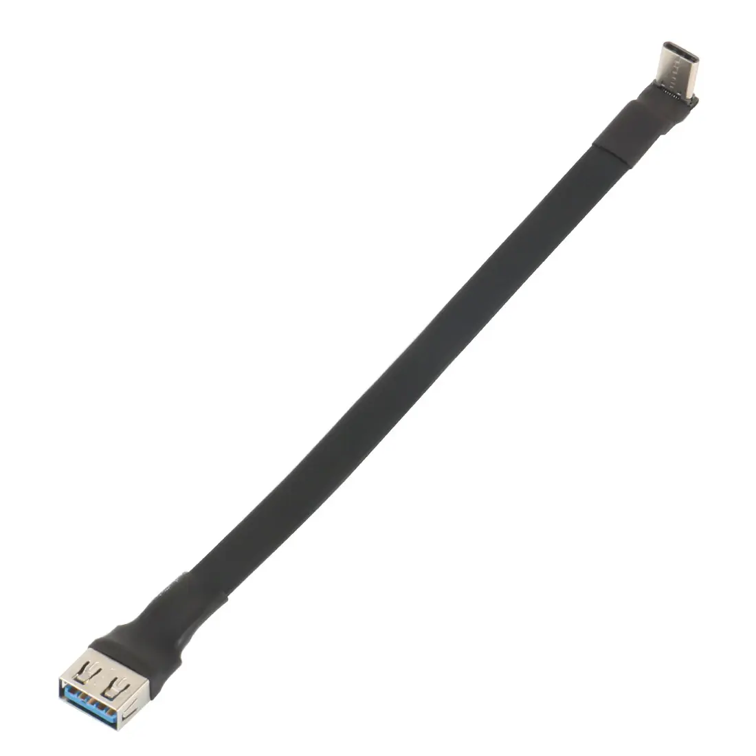 USB 3.0 Type-A Male to USB3.1 Type-C Male Up/Down Angle USB Data Sync Cable Type-C Connector FPC FPV Flat Cord Adapter Cable