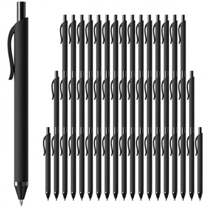 黒インクペン - ルーズペン、0.5mm中字ボールペン、滲まない滑らかな書き味、格納式ボールペン（黒） - Product Image 1