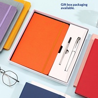 Set Kotak Hadiah Pena yang Dapat Disesuaikan dengan Sampul Kulit Imitasi Kertas Hutan untuk Buku Catatan Kantor Bisnis Berkualitas Tinggi Buatan Tangan dengan Warna yang Dapat Disesuaikan