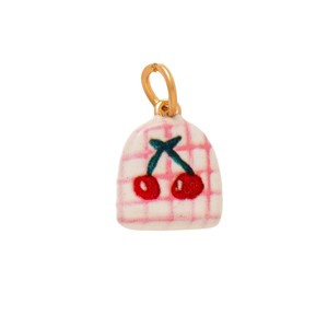Nouvelle Série de Fruits Européens et Américains Transfrontaliers : Pendentif Goutte d'Huile Peint Homard Cerise, Accessoires DIY, Couleur Plaqué Or - Product Image 5