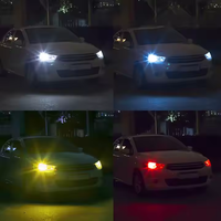 Ampoule LED RGB T10 W5W 5050 6SMD 194 147 152 158 pour voiture avec télécommande, clignotant/stroboscope, éclairage de lecture, feux de gabarit