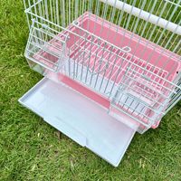 Factory Direct 2000 en stock Cage à oiseaux canari en métal ornemental en fer avec motif solide et fermeture à bouton-pression