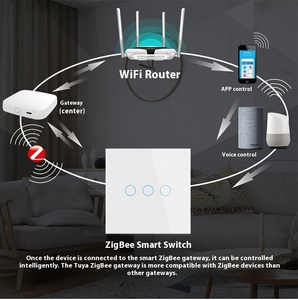 Tuya Smart OLED <span class=keywords><strong>Android</strong></span> con batería, Diseño de barra, Interruptor táctil de modo Dual, WiFi para dispositivos de hogar inteligente Zero Fire, a prueba de agua - Product Image 4