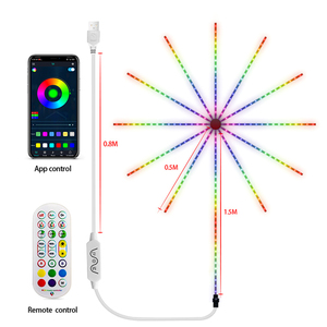 Luces <span class=keywords><strong>Led</strong></span> inteligentes de fuegos artificiales para interiores, luces RGB con cambio de Color para dormitorio, fiesta y Navidad - Product Image 3