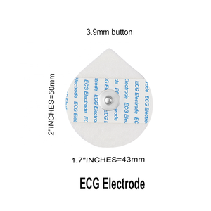 Wegwerp 3,9 mm Snap <span class=keywords><strong>ECG</strong></span>-elektrodepad van niet-geweven stof, druppelvormig, geleidend, met ozon-desinfecterende kleeflaag, 50 mm formaat, medisch - Product Image 4