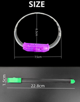 Bracelets lumineux LED avec fermoir Bracelets lumineux dans le noir Neon Rave Accessoires Halloween Birthday Party Favor Night Concerts