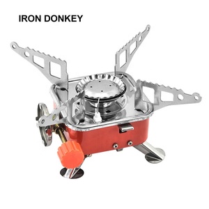 IRONDONKEY alpinismo stufa da esterno portatile a tubo a vite di combustione serbatoio di Gas piatto fornello da campeggio pieghevole a Gas - Product Image 6