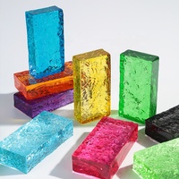 Blocs de verre massif JYG, multicolores, à motif double glace, pour cloisons en verre