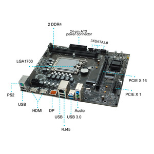 Placa Base H610 con Conjunto de Placa Base Mini para I7 12700 LGA1700, RAM DDR4 de 8GB a 3200MHz, Conjunto de Placa Base para Computadora H610 - Product Image 3