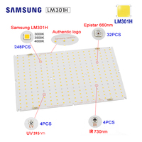 DIY 120/240 Watt Full Spectrum Quantum Panel 288PS 3000K 4000K UV IR LED Grow Light pour la culture en intérieur pour les diodes Samsung