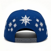 Gorra de Béisbol Estructurada de 5 Paneles con Logotipo de Estrella y Letra Gótica Bordada en 3D Personalizada, Estilo Deportivo, Urbano, Hip Hop, Satinado, Unisex, OEM