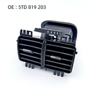 Grille de ventilation de climatisation arrière pour console centrale de voiture, pièce de rechange OE 5TD819203 pour VW Touran L