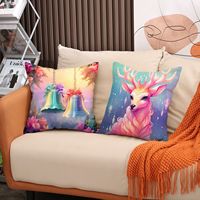 Vente en gros Sapin de Noël Bonhomme de neige Décoratif Oreillers Couverture Logo Personnalisé Polyester Coussin Décor Cas 45*45cm pour Canapé-Lit