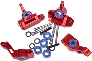 NTFHOBBY Bloc de roulettes avant et blocs de direction en alliage d'aluminium et porte-essieux arrière Wto Roulements à billes pour <span class=keywords><strong>Traxxas</strong></span> 2WD Slash - Product Image 2