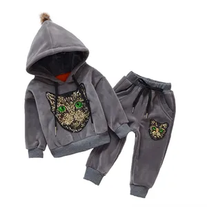 Kids Clothes Toddler Clothing 2-6year Baby Suit Brands Long Sleeve 2021 Spring Autumn Winter Hooded Tops+pant 2pcs Set Girls