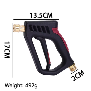 Pistolet à eau noire de nettoyage automatique à haute pression 1/4 déclencheur de joint de prise rapide pistolet de pulvérisation court 4000PSI Karchers <span class=keywords><strong>mousse</strong></span> de neige - Product Image 5