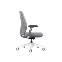 Chaise de bureau exécutive moderne en maille avec appui-tête et accoudoirs réglables, pivotante à 360°, base en acier réglable en hauteur, pour la maison ou le bureau