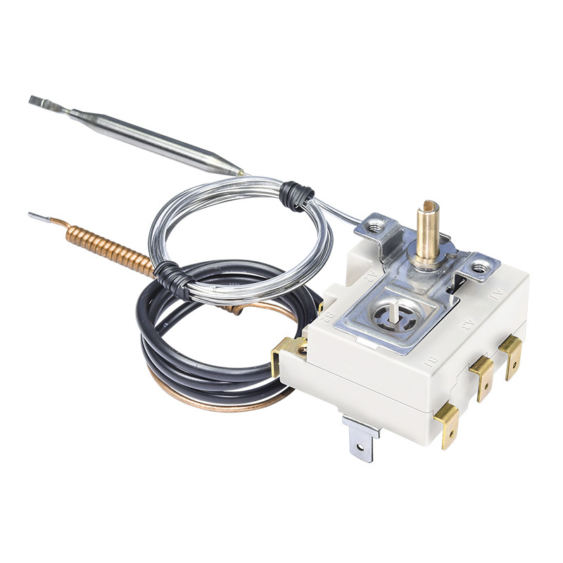 20A Adjustable Temperature Combination <strong>Thermostat</strong> with Manual Reset Double Probe for Garage and Household Use