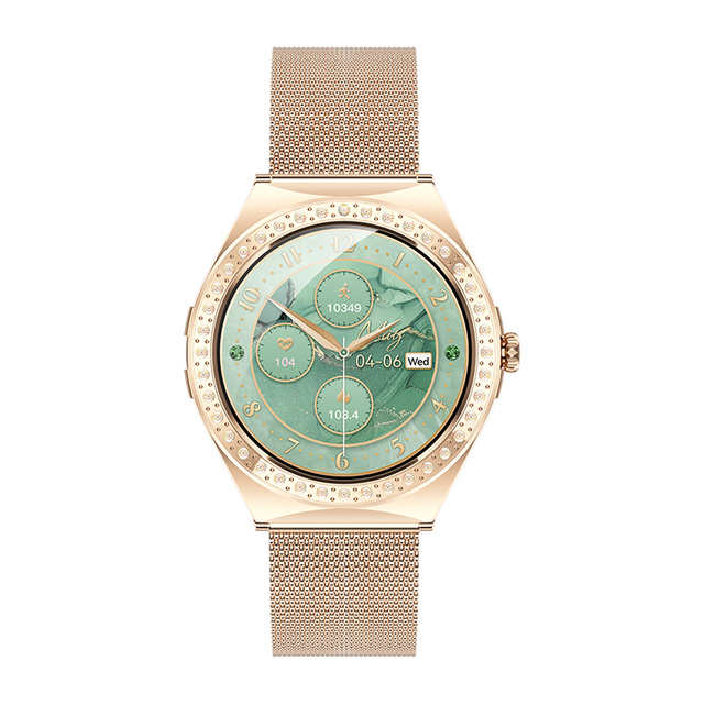 New Ladies 1.19 Inch Round AMOLED Display L01 Smart Watch IP68 Waterproof Watches Fitness tracker Lady Smartwatch for Women Girl