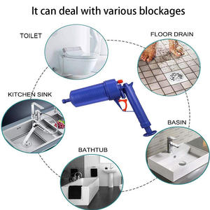 Déboucheur de toilette à haute pression Déboucheur de vidange d'air Outil de plomberie Plongeurs de tuyau pour piston de toilette de salle de bain - Product Image 6