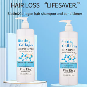 Shampooing bio pour la croissance des <span class=keywords><strong>cheveux</strong></span> à la biotine et au collagène 500 ml avec huile d'argan, extrait d'herbes, sans sulfate, formule 2-en-1, échantillon gratuit - Product Image 2