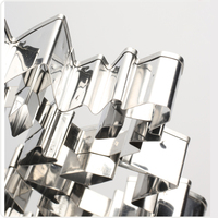 Alat Pemanggang 3D Stainless Steel Besar Natal Kepingan Salju Cetakan Pemotong Kue