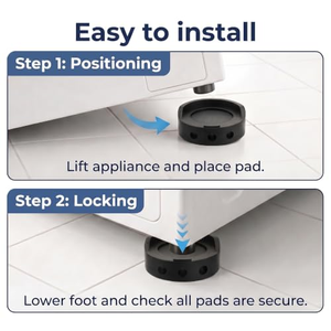 Patins anti-vibration personnalisés pour machine à laver – Pieds en caoutchouc pour base anti-vibration et anti-déplacement - Product Image 4