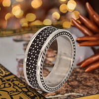 Bague Éternité Double Couche Tendance en Acier Inoxydable Plaqué Or 18K avec Zircons Entourés pour Femme - Vente en Gros Joolim Jewelry