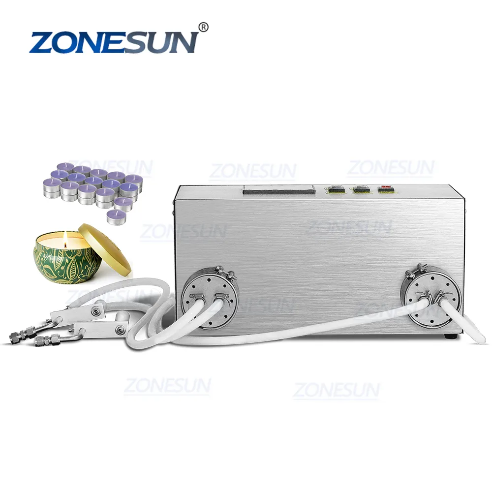 ZONESUN ZS-GTCD2A Semi Otomatis, Mesin Pengisi Penuang Lilin Panas Pasta Parafin Teh Cahaya