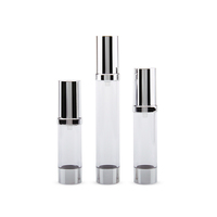 Flacon pompe sans air en plastique vide pour cosmétiques, 15 ml, 20 ml, 30 ml, lotion, sérum, crème, flacon cosmétique, flacon pompe sans air de luxe