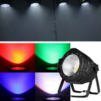 Projecteur de scène professionnel COB LED RGBW 4-en-1 200W avec volets coupe-flux pour théâtre, église, mariage