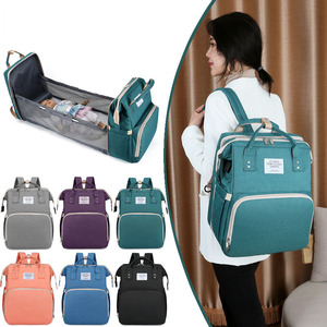 Tragbares Bett Viele Seiten taschen Multifunktion ale wasserdichte <span class=keywords><strong>Baby</strong></span> Mommy Rucksack Bett Wickelt asche - Product Image 1