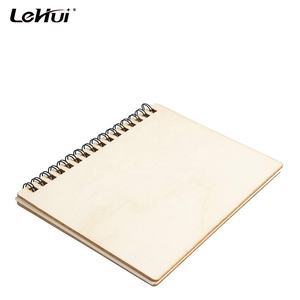 Lehuipp Produk 4.5X5.8 Inci 20 Lembar Buku Kosong Spiral Notebook Penutup Kayu Polos Tidak Bergaris Jurnal Perjalanan - Product Image 4