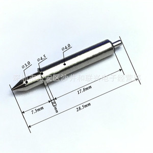 Pasador Cónico GP-11S, Cabeza de 4.0 mm, Longitud de 28.5 mm, Acabado Brillante, Uso General - Product Image 5
