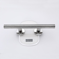 Barre de repose-pieds de douche moletée murale en acier inoxydable 304, marchepied antidérapant pour salle de bain