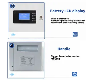 Năng lượng mặt trời lưu trữ năng lượng pin lithium ion 15kwh 48V chu kỳ sâu pin 48V 200AH pin năng lượng mặt trời