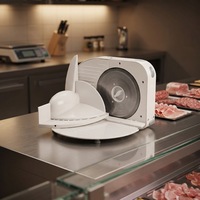 Trancheuse à pain électrique 150W, machine à découper les aliments, trancheuse à jambon, fromage, viande pour comptoir de cuisine, style traiteur, certifiée CE