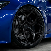 Jantes de course concaves en aluminium 6061-T6 forgé sur mesure, finition noir piano, 5X112 5X120, pour Audi RS6 RS7 BMW M5, 19 20 21 22 pouces